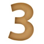 Plateau carton traiteur chiffre 3 22x40x4cm