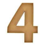 Plateau carton traiteur chiffre 4 30. 5x40x4cm