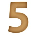 Plateau carton traiteur chiffre 5 24x40x4cm
