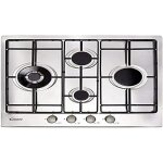 Plateau de cuisson � gaz 4 feux inox s�rie timeless - candy - dessus - allumage automatique