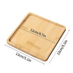 Plateau multi bambou soucoupe en bois pot de fleur plateau tasse pad coaster plaque cuisine plaque dcorative ...