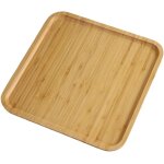 Plateau de service carr� en bambou robuste et l�ger 30 x 30 x 1. 5 cm