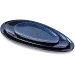 Plateaux de service ovales en porcelaine