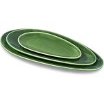 Plateaux de service ovales en porcelaine 3 tailles