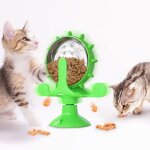 Plateau tournant a fuite de jouets, moulin a vent rotatif 360 pour animal de compagnie, chat, exercice, ...