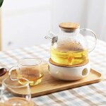 Pole a th chaud en cramique, porcelaine, chauffe - bougie, chauffe - thire en cramique blanche