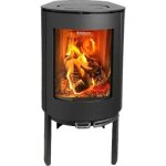 Po�le � bois sur pied aduro aduro 23 3 - 9 kw noir mat vitre incurv�e