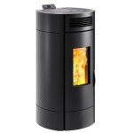 Pole  granuls de bois lodi 10 wifi 9, 5 kw noir