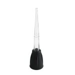 Poire a sauce en verre et en silicone noir Poire a sauce en verre et en silicone noir