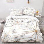 Polyester - coton house de couette x cm ligne de marbre parures de lit moelleux housse de couette enfant ...