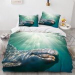 Polyester - coton housse de couette cm x cm dauphin parure de lit anti - allergique housse de couette ...