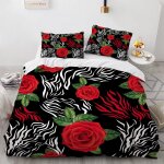 Polyester - coton linge de lit doux confortable housse de couette x fille une rose housses de couettes ...