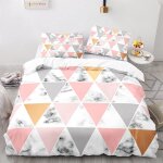 Polyester - coton linge de lit moelleux housse couette x ligne de marbre housses de couettes x cm avec ...