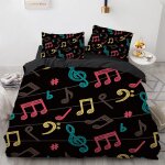 Polyester - coton linge de lit moelleux housse de couette x musique housses de couettes x cm avec taies ...
