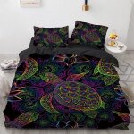 Polyester - coton parure de lit impression d housse de couette personne tortue de mer housse de couette ...