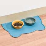 Polymres alimentaires en silicone pour animaux de compagnie, tapis d'alimentation coordonnants impermables, ...