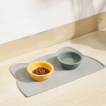 Polymres alimentaires en silicone pour animaux de compagnie, tapis d'alimentation coordonnants impermables, ...