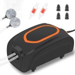 Pompe a air aquarium, 4w puissante double sortie bulleur aquarium, réglable bulleur ultra - silencieuse ... Pompe a air aquarium, 4w puissante double sortie bulleur aquarium, réglable bulleur ultra - silencieuse ...