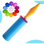 Pompe a ballon a main - bleu - manuel gonfleur pour ballon - dimensions: 5 x 5 x 5 cm - poids: 50 grammes ...