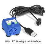 Pompe a eau dr - dc160 pour aquarium, interface usb 5v, conception unique, avec lumi�re bleue led, distributeu ...