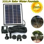 Pompe a eau a panneau solaire 8v pompe a eau piscine etang aquarium bain d'oiseaux fournitures de r�servoirs ...