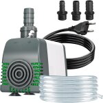 Pompe submersible 25w 1500l / h ¿ pompe pour etang, fontaine & aquarium ultra - silencieuse [protection ...