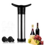 Pompe à vide, aérateur de conservation de vin, 2 bouchons d'étanchéité en silicone Pompe à vide, aérateur de conservation de vin, 2 bouchons d'étanchéité en silicone