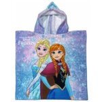 Poncho de bain la reine des neiges a capuche (taille taille unique, couleur bleu)
