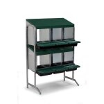 Pondoir poule pro vertical galvanis� vertical 6 nids