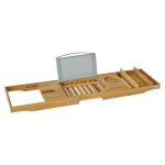 Pont de baignoire extensible serviteur de baignoire en bambou - sobuy frg207 - n