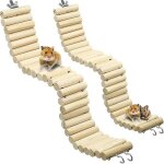 Pont echelle en bois pour animaux de compagnie, 2 pi�ces, jouet souple pour animaux de compagnie, cage ...