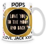 Pops personnalis�s sur le th�me de la f�te des p�res, je t'aime jusqu'� la lune et retour, tasse de 11 ...