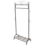 Portant / porte manteau en fer avec support chaussure et 4 pat�res med05030