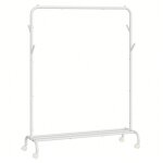 Portant � v�tements avec roulettes, 1 barre, porte - manteau, en acier, charge 50 kg, largeur de 103, ...