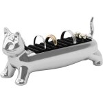 Porte - bagues en zinc en forme d'animaux chat