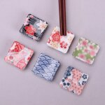 Porte - baguettes en cramique de style japonais, 6 pices / ensemble, vaisselle de cuisine, vaisselle, ...
