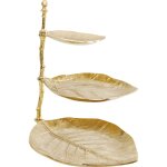 Porte - bijoux feuilles dor�es 45cm kare design