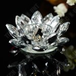 Porte - bougie chauffe - plat bougie lotus bougeoir bouddhiste en verre de cristal td� 3 couches de ...