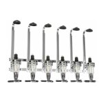 Porte - bouteille distributeur de boisson alcool vin mural bar pro acier pour 6 bouteilles,