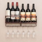Porte - bouteille en verre de champagne, 1 pice, prsentoir mural, organisateur de bar pour la cuisine ...