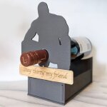 Porte - bouteilles de vin en bois avec figurines, nouveaut, artisanal, dcoration de fte pour la maison, ...