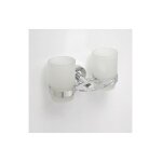 Porte brosse � dents et porte - verre mural double omega avec les verres 19x9, 5x12, 5cm - -