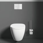 Porte - brosse et brosse wc mural - chrome
