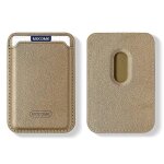 Porte - cartes magnetique puissant compatible m3 magsafe pour telephone portable( or)