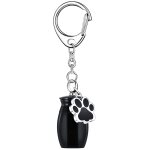 Porte - cl en forme d'urne de crmation d'animaux de compagnie, collier commmoratif avec impression ...
