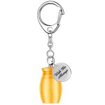 Porte - cl en forme d'urne de crmation d'animaux de compagnie, collier commmoratif avec impression ...