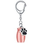 Porte - cl en forme d'urne de crmation d'animaux de compagnie, collier commmoratif avec impression ...