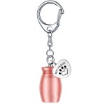 Porte - cl en forme d'urne de crmation d'animaux de compagnie, collier commmoratif avec impression ...