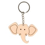 Porte - cl�s t�te d'�l�phant en bois