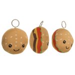 Porte - clefs metal peluche fast food 10cm